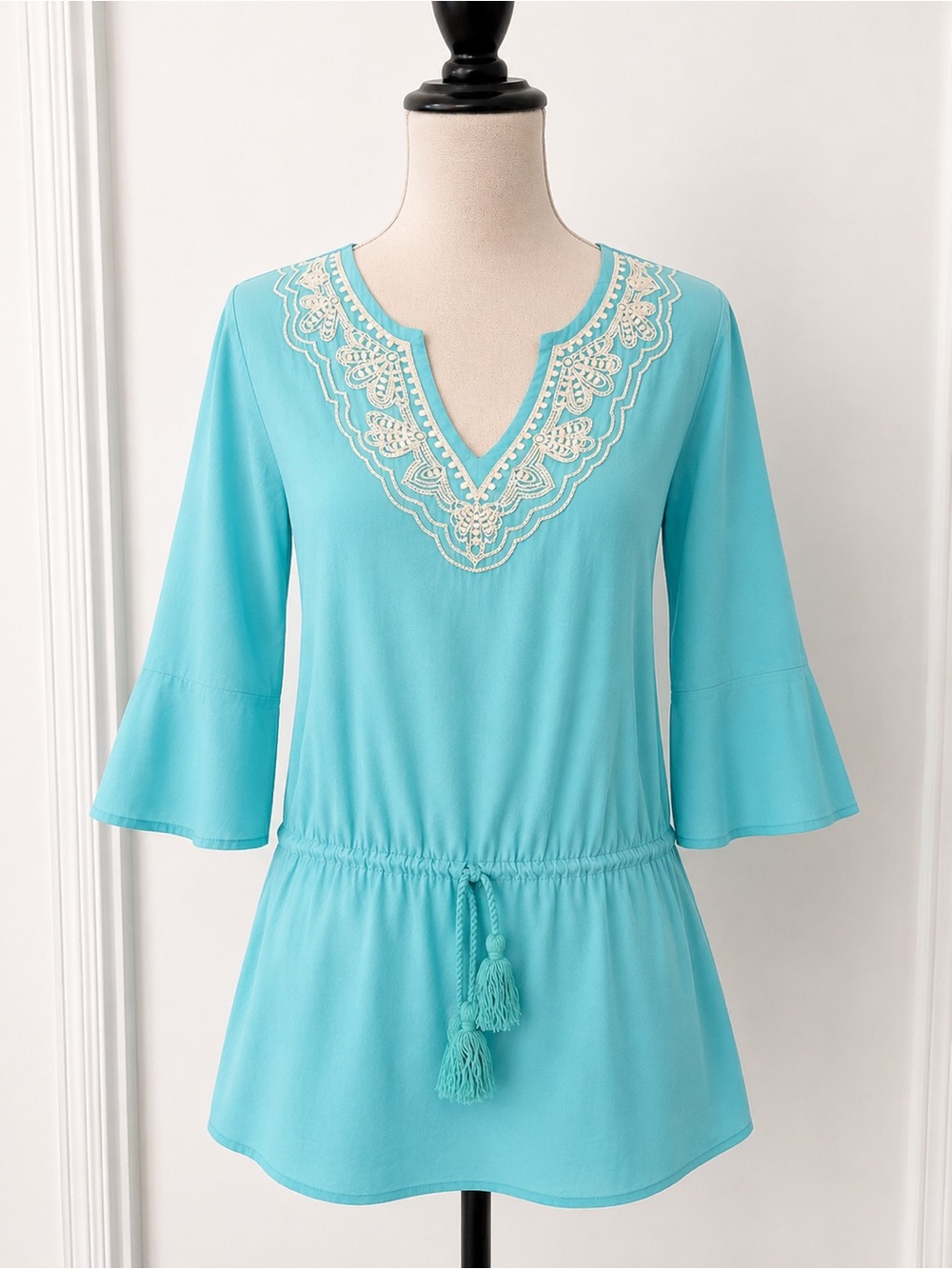Embroidered Cotton Swim Cover Up Tunic MP 10-12